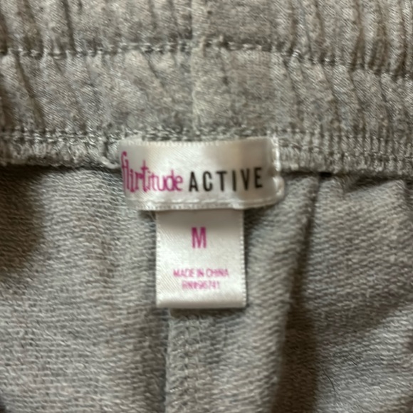 Flirtitude active light gray shorts size medium elastic waist draw string - Picture 3 of 4